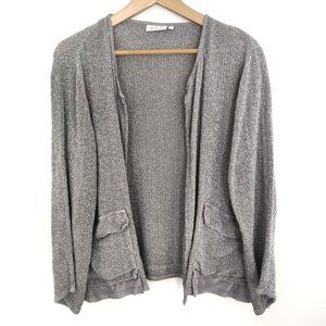 Masai Woven Gray Cardigan with Pockets Large
